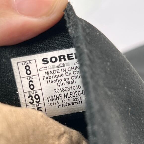 Sorel Evie II Chelsea Boot Waterproof Leather/Suede Wedge Black Women 8 NWOB - Picture 9 of 10